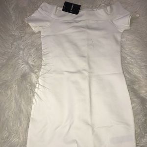 white form fitting dress